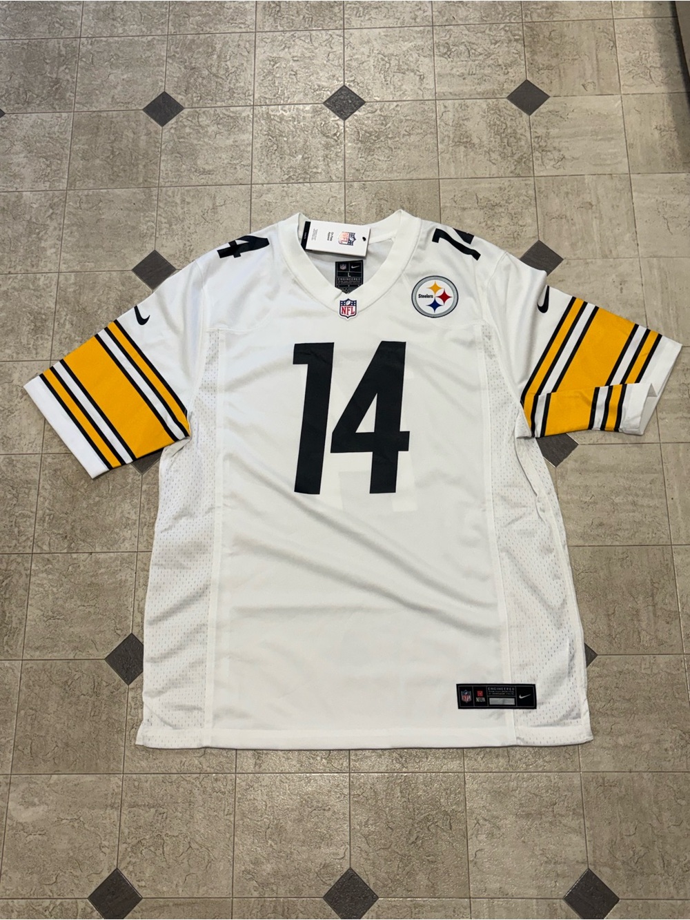 NIKE NFL FOOTBALL PITTSBURGH STEELERS PICKENS #14 JERSEY SZ LARGE LOOSE FIT NWT
